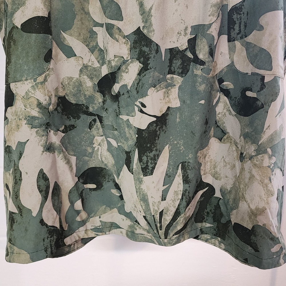 Chico's Zenergy Skort Floral Green Size 20 Plus Drawstring Athleisure Active - Picture 4 of 8